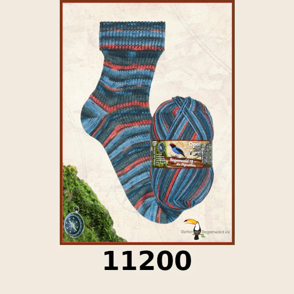 OPAL REGENWALD 18 DIE EXPEDITION 4PLY/SOCK
