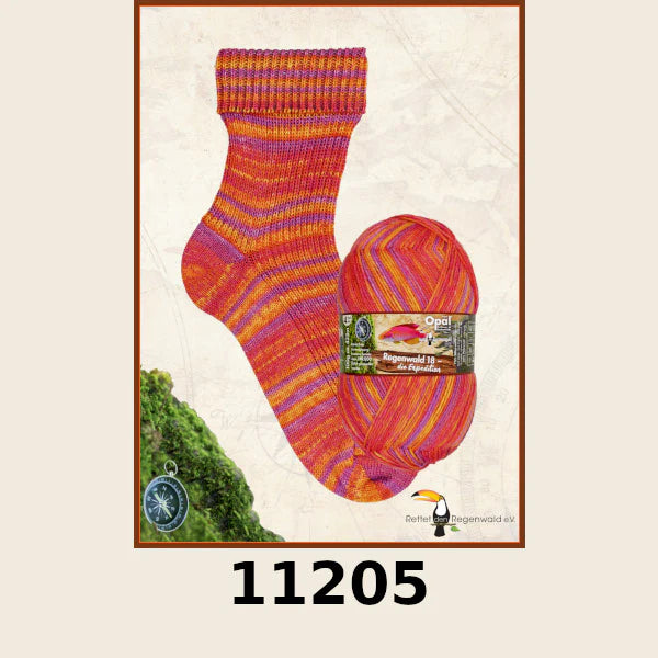 OPAL REGENWALD 18 DIE EXPEDITION 4PLY/SOCK