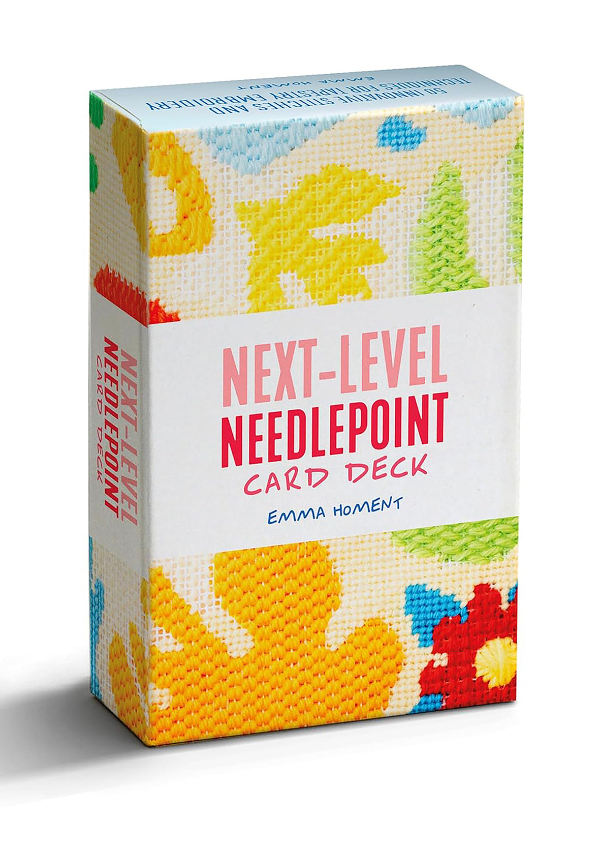 Next-Level Needlepoint Card Deck packaging with colorful needlepoint design