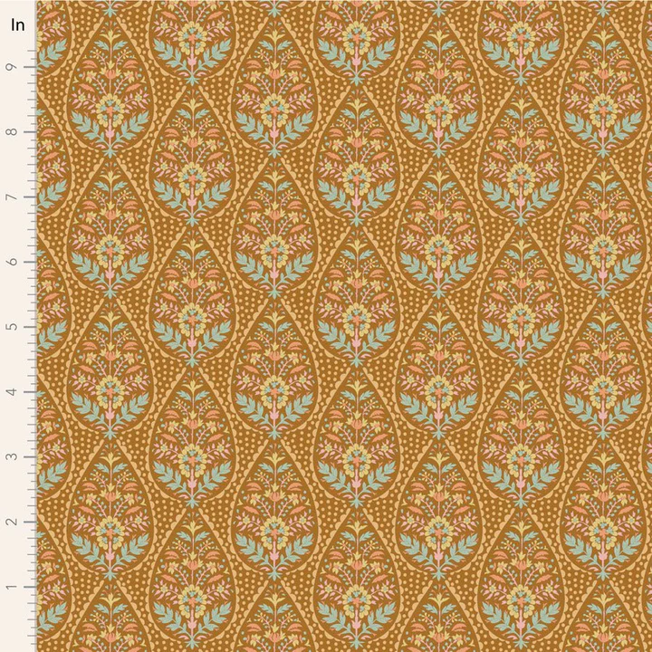 SANCTUARY - ADINA OCHRE - TILDA DESIGNER 100% PREMIUM COTTON PRINTED FABRIC