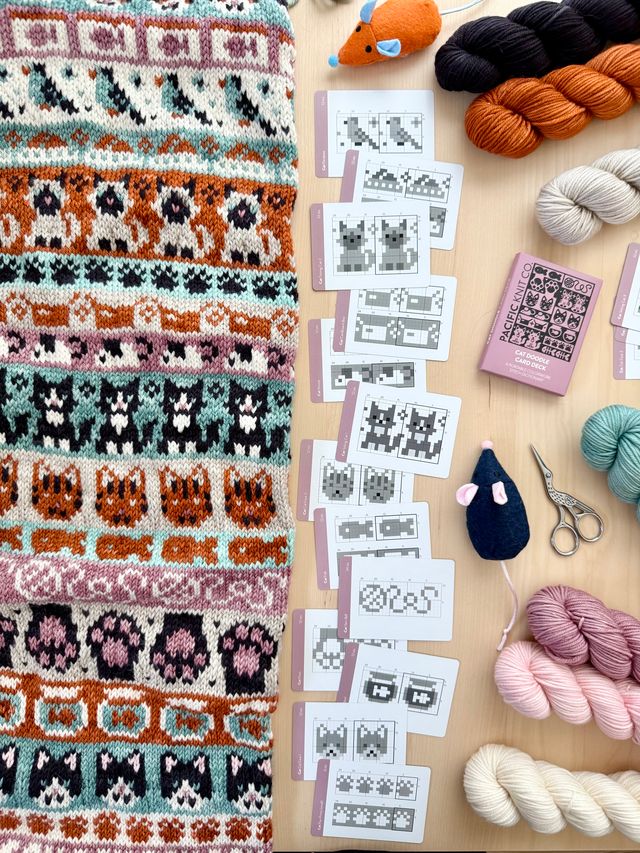 CAT EXPANSION DOODLE DECK BY PACIFIC KNIT CO.
