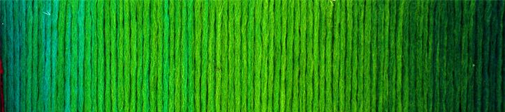 Image shows colour palette for Schoppel Gradient DK yarn colourway 1878 The Meadow/In Der Wiese in shades of green and blue