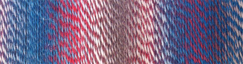 Image shows the colour palette for Schoppel Zauberball Crazy 4ply/sock in colourway 1507 Autumn Wind/Herbstfwind with shades of mid-blue, rust and brown .