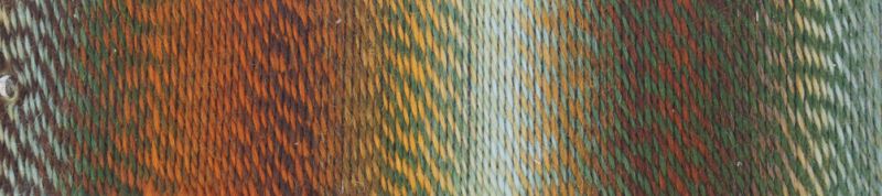 Image shows colour palette for  Schoppel Zauberball Crazy 4ply/sock.  The colour is 1660 Riverbed/Flussbett,  with shades of light grey, russet, grey/green and neutral.
