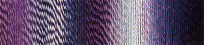 Image shows colour palette for Schoppel Zauberball Crazy 4ply/sock.  The colour is 1669 Lilac Scent/Fliederduft,  with shades of lilac, blue, purple abd light grey.