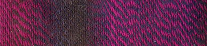 Image shows colour palette for  Schoppel Zauberball Crazy 4ply/sock.  The colour is 2082 Charisma with shades of deep cerise and inky blue.