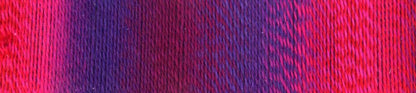 Image shows colour palette for  Schoppel Zauberball Crazy 4ply/sock.  The colour is 2095 Indian Red/Indisch Rosa, with shades of coral, purple and pink