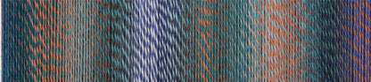 Image shows colour palette for  Schoppel Zauberball Crazy 4ply/sock.  The colour is 2395 Camouflage, with shades of dark and light blue, turquoise and orange.