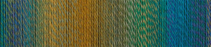 Image shows colour palette for  Schoppel Zauberball Crazy 4ply/sock.  The colour is 2404 Deep Water/Tiefe Wasser, with shades of blue, turquoise, green and yellow.