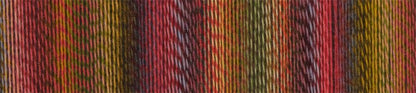 Image shows colour palette for  Schoppel Zauberball Crazy 4ply/sock.  The colour is 2516 Evening Hour/Abendstunde, with shades of salmon, olive and yellow.