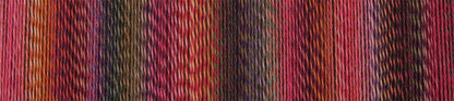 Image shows colour palette for Schoppel Zauberball Crazy 4ply/sock.  The colour is 2631 Italian Sunset, with shades of pink, purple and olive green