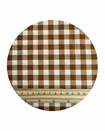 SMALL PLAID OF MY DREAMS CARAMEL - STORYTELLER COLLECTION - ART GALLERY FABRICS 100% PREMIUM COTTON