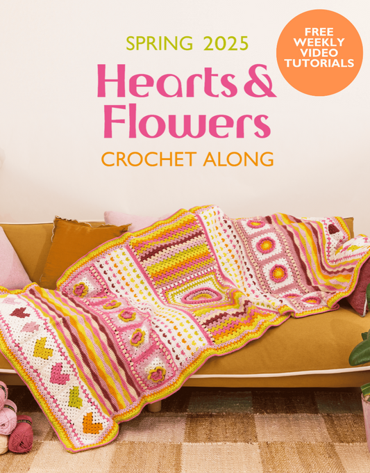 Sirdar Crochet Along Spring 2025 full blanket display