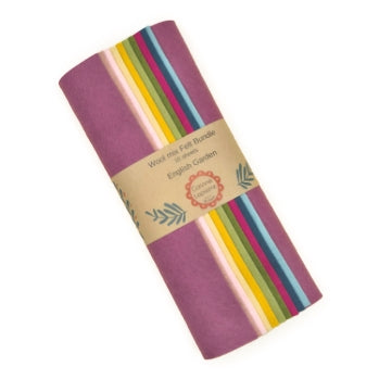 bundle of colourful felt with a 