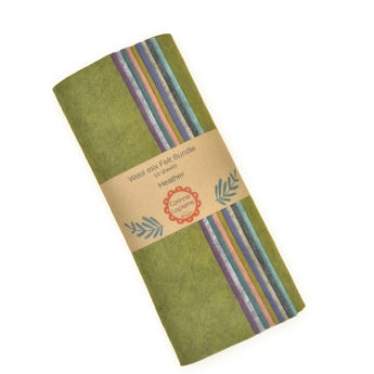 bundle of colourful felt with corrine branded label.
