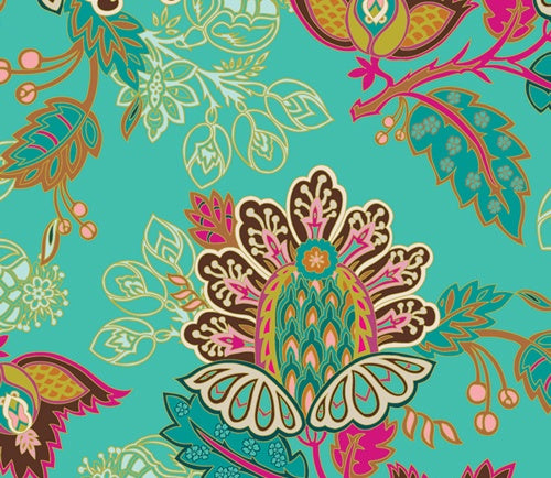 EXOTIC FLORA - MARRAKESH FUSION COLLECTION - ART GALLERY FABRICS 100% PREMIUM COTTON