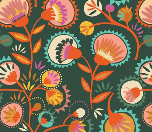 KATTALAND FLORA DEEP - LAKELIFE COLLECTION - ART GALLERY FABRICS 100% PREMIUM COTTON