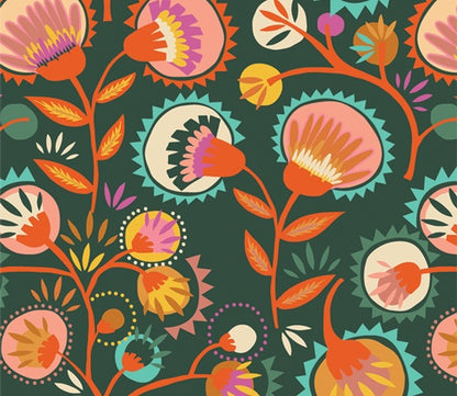 KATTALAND FLORA DEEP - LAKELIFE COLLECTION - ART GALLERY FABRICS 100% PREMIUM COTTON