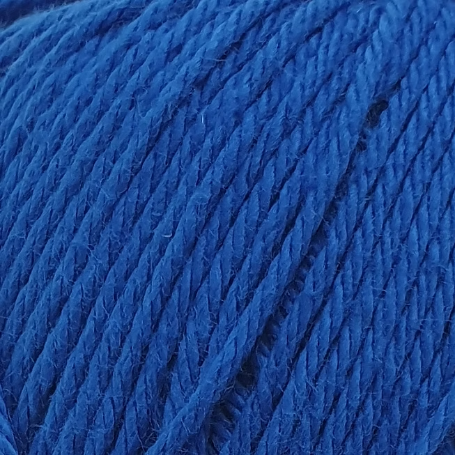 close up of deep blue cotton yarn.