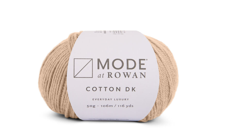 off white ball of yarn on a white background with mode at rowan label and grey writing.