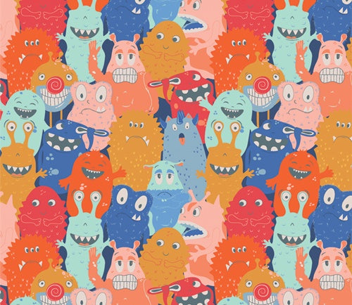 MONSTER PARADE - MONSTERVILLE COLLECTION - ART GALLERY FABRICS 100% PREMIUM COTTON