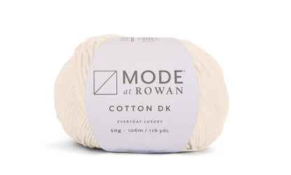 light pink ball of yarn on a white background with mode at rowan label with grey writing.
