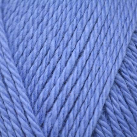 close up of light blue yarn strands.
