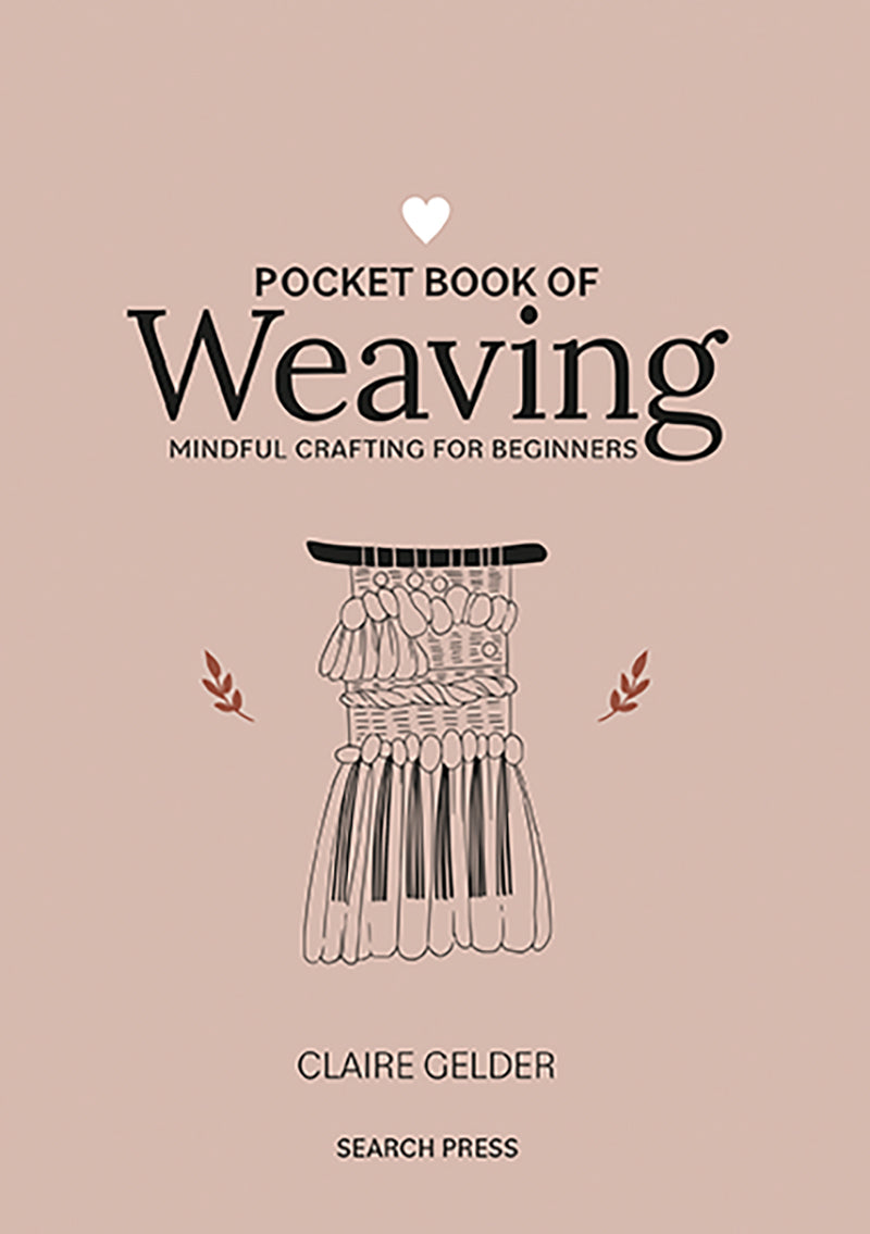 Book cover of 'Pocket Book of Weaving' by Claire Gelder on a beige background