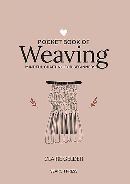 Book cover of 'Pocket Book of Weaving' by Claire Gelder on a beige background