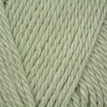 close up of light green yarn.