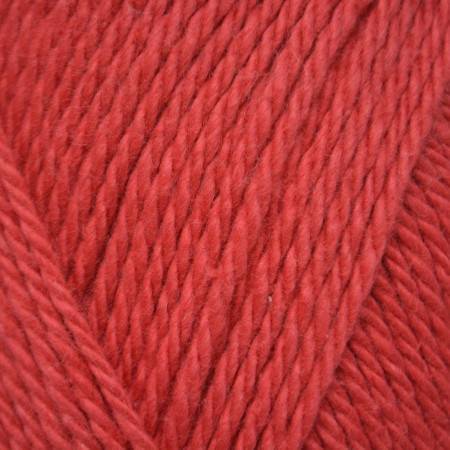 close up of rose pinkish/red yarn 