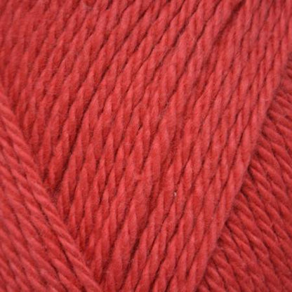 close up of rose pinkish/red yarn 