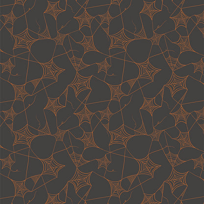 WEB OF SCARES CARAMEL - SWEET 'N SPOOKIER COLLECTION - ART GALLERY FABRICS 100% PREMIUM COTTON