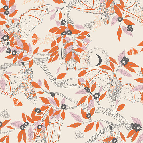 BATTY HANGOUT - SWEET 'N SPOOKIER COLLECTION - ART GALLERY FABRICS 100% PREMIUM COTTON