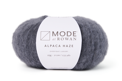 ball of grey yarn on white background with mode at rowan label and grey writing.