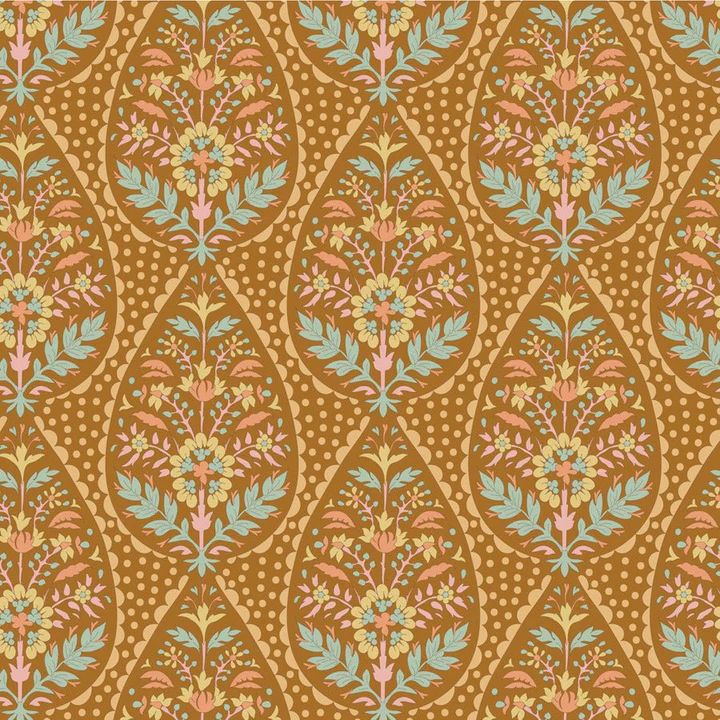 SANCTUARY - ADINA OCHRE - TILDA DESIGNER 100% PREMIUM COTTON PRINTED FABRIC