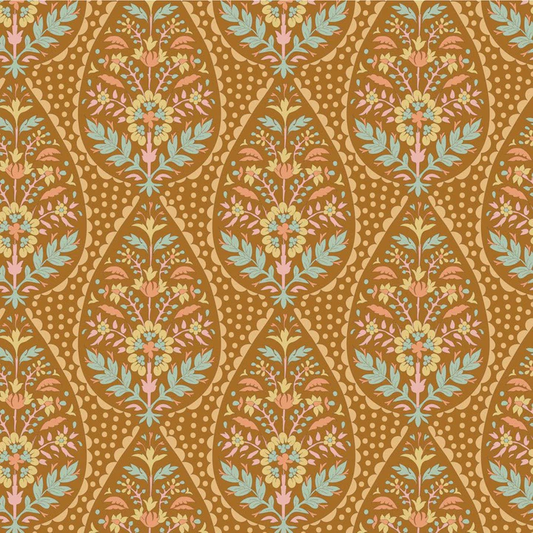 SANCTUARY - ADINA OCHRE - TILDA DESIGNER 100% PREMIUM COTTON PRINTED FABRIC