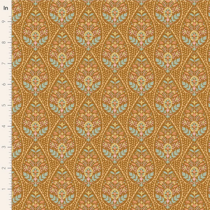 SANCTUARY - ADINA OCHRE - TILDA DESIGNER 100% PREMIUM COTTON PRINTED FABRIC