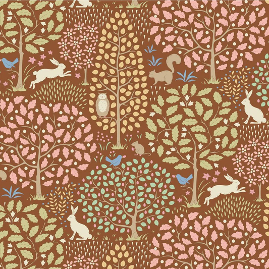 SANCTUARY - CARAMEL - TILDA DESIGNER 100% PREMIUM COTTON PRINTED FABRIC