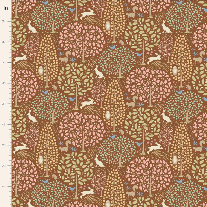 SANCTUARY - CARAMEL - TILDA DESIGNER 100% PREMIUM COTTON PRINTED FABRIC