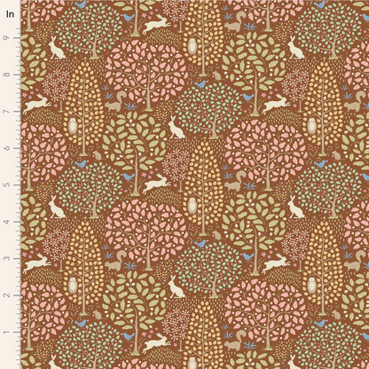 SANCTUARY - CARAMEL - TILDA DESIGNER 100% PREMIUM COTTON PRINTED FABRIC
