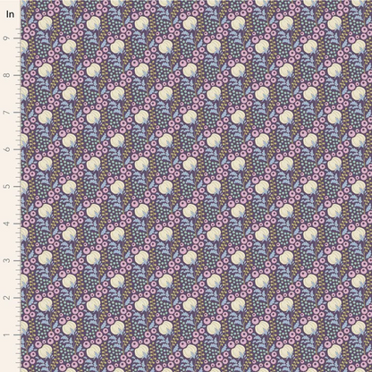 SANCTUARY - COTTONFIELD - EGGPLANT - TILDA DESIGNER 100% PREMIUM COTTON PRINTED FABRIC