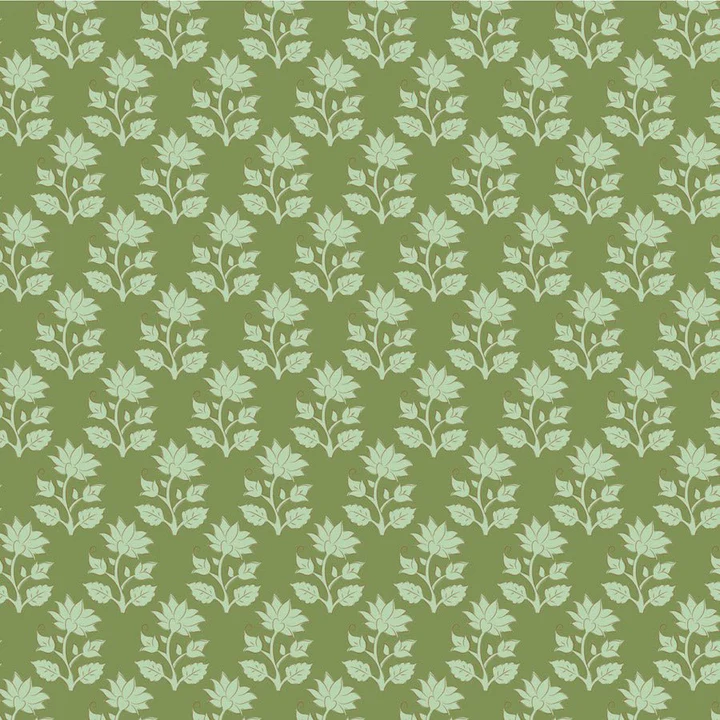 SANCTUARY - MIRA - MOSS - TILDA DESIGNER 100% PREMIUM COTTON PRINTED FABRIC
