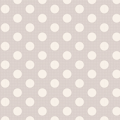 MEDIUM DOTS - LIGHT GREY - TILDA BASICS 100% PREMIUM COTTON PRINTED FABRIC