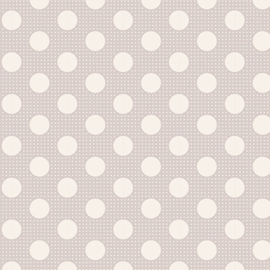 MEDIUM DOTS - LIGHT GREY - TILDA BASICS 100% PREMIUM COTTON PRINTED FABRIC