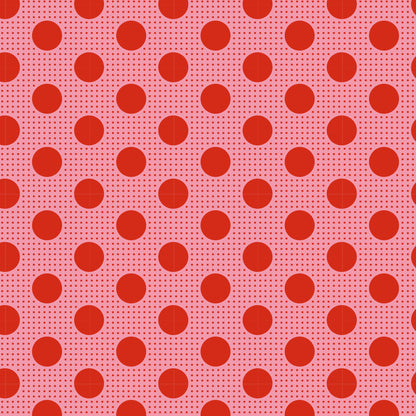 MEDIUM DOTS - SALMON - TILDA BASICS 100% PREMIUM COTTON PRINTED FABRIC