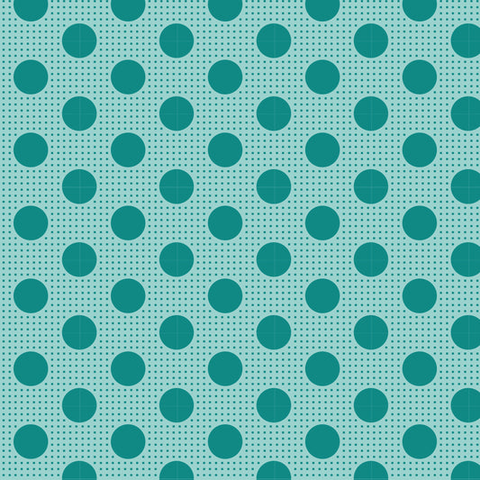 MEDIUM DOTS - DARK TEAL - TILDA DESIGNER 100% PREMIUM COTTON PRINTED FABRIC