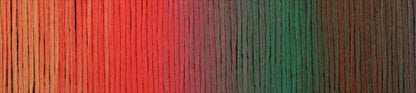 Image shows colour palette for Schoppel Gradient DK yarn colourway 2479 Belladonna/Belladonna in shades of orange, blue-green and purple-brown.