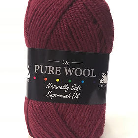 Cygnet Yarns Pure Wool Naturally Soft DK in Claret