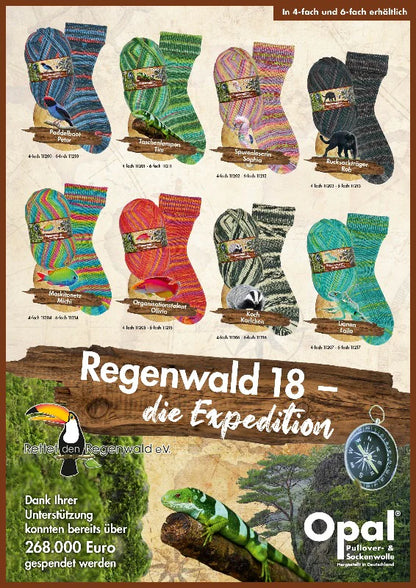 OPAL REGENWALD 18 DIE EXPEDITION 4PLY/SOCK